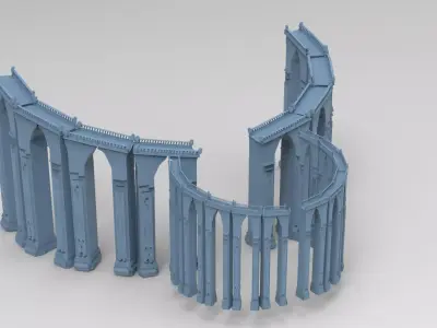 Clockwork Floating island stairs 5 3D model