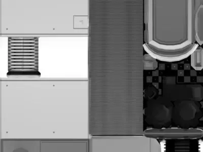 Air Conditioner Rigged Low-poly 3D model