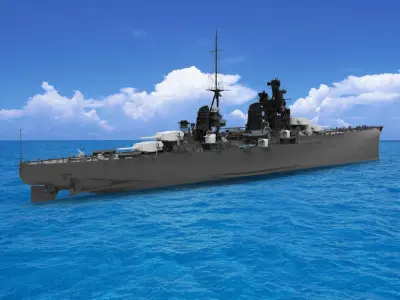 Italian cruiser Zara 3D model