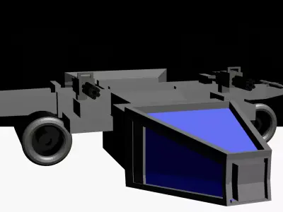  spaceship Low-poly 3D model