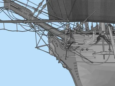 Hermione sailing 3D model