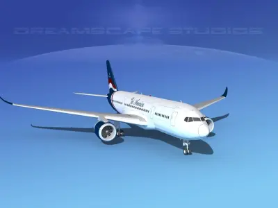 Airbus A350-800 Jet America 3D model