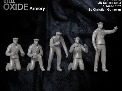 WWII IJN sailors set 2 3D print model