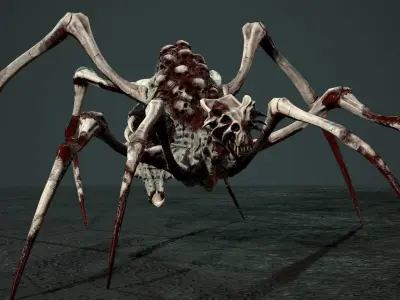 Undeath Spider 1 Low-poly 3D model