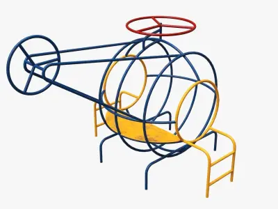 Outdoor playground helicopter 3D model