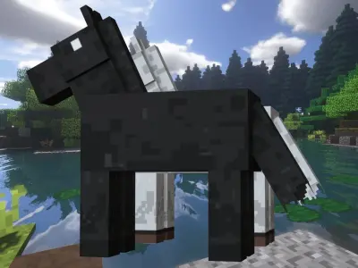 Minecraft Horse Low-poly 3D model