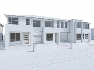 Townhouse 02 Low-poly 3D model