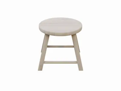 Wooden Stool Free low-poly 3D model purchase