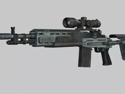 Sniper Denel 4NTW-20 Low-Poly 3D Model Low-poly 3D model purchase