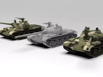 TANK T-62 3D model