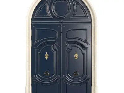 Entrance classic door 96 3D model