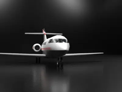 Hawker-1000 Low Low-poly 3D model