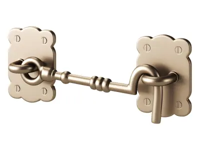 Black Door Latch Lock 3D model