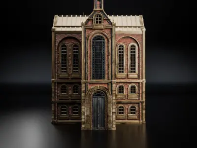 ART DECO STEAMPUNK BUILDING PACK 6 BUILDING 3D Model Collection