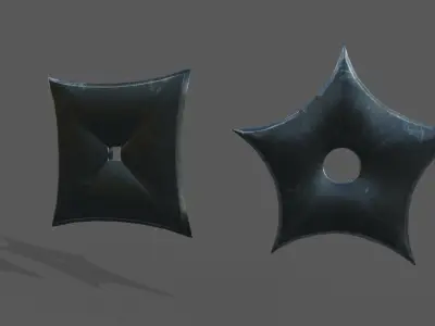 Shuriken Pack Low-poly 3D model Low-poly 3D model