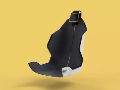 Very basic Concept car seat - Fu-tech 3D model