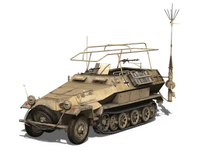 SDKFZ 251 3 - Ausf B - Communications Vehicle - 15PD 3D model