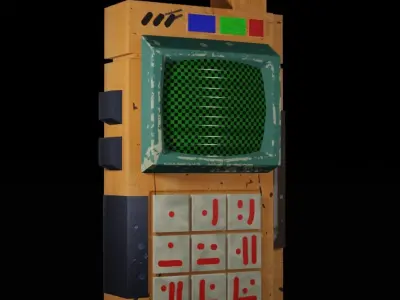 Transmitter walkie talkie Low-poly 3D model