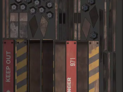 FREE Road Barrier Free low-poly 3D model