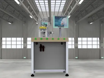 Assembly of laminating machines 3D model