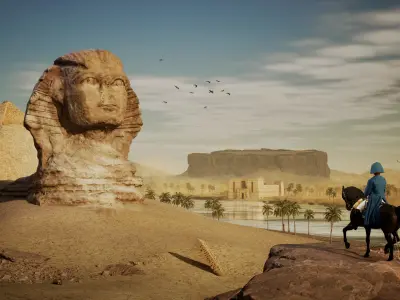 Egypt Great Sphinx Low-poly 3D model