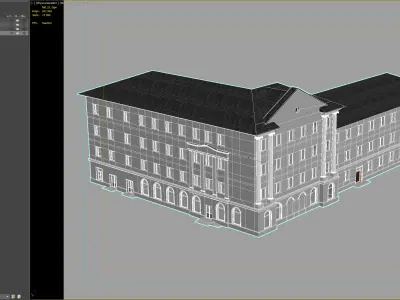 Classic Soviet residential building 3D model