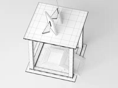 Sidetable and Artworks - Living Room Furniture Free 3D model