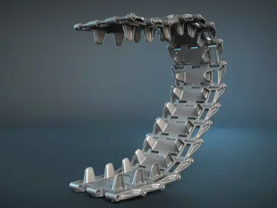 PT-76 Tank Tracks also ASU-85 and BTR-50 Low-poly 3D model