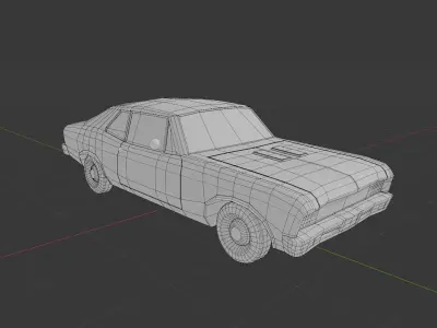MUSCLE CAR model FREE Free low-poly 3D model