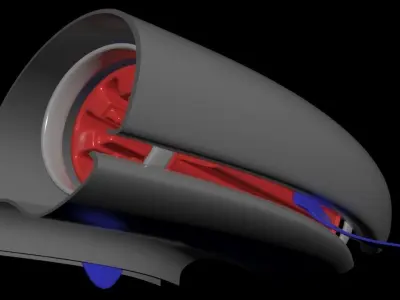 Modular Bladeless Thrust Chamber 02 - Concept 3D model