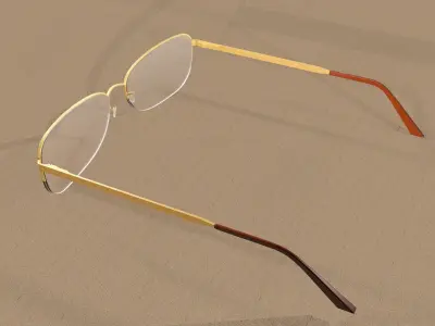 Glasses with fishing line 3D model