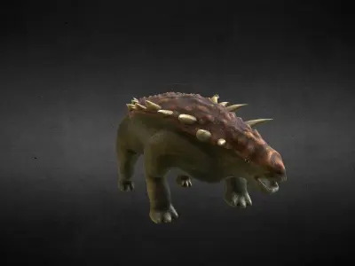 Edmontonia Jurassic Dinosaur Low-poly 3D model