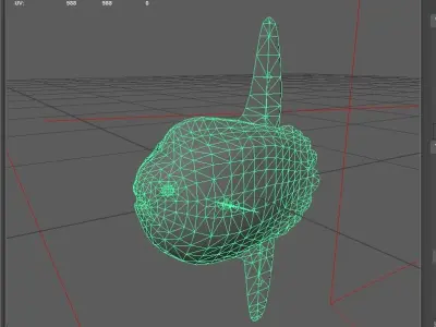 Sunfish Low-poly 3D model