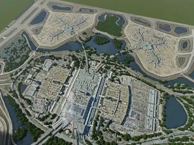 Orlando International Airport - High Resolution Image 3D model