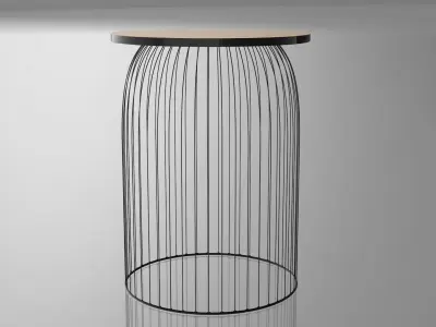 Bird Cage Stool 3D model
