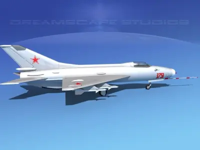 MIG-21 Fishbed V01 3D model