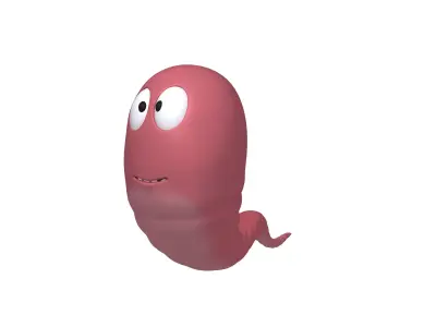 Worm Cartoon 3D model