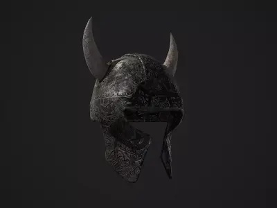 Medieval Viking Helmet Free low-poly 3D model