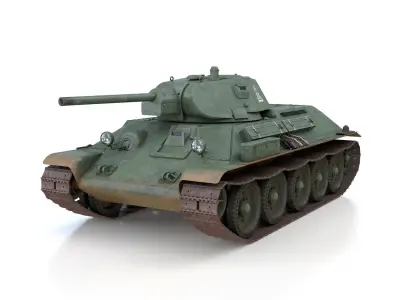 T-34-76 - Model 1941 -Soviet medium tank - 0314 3D model