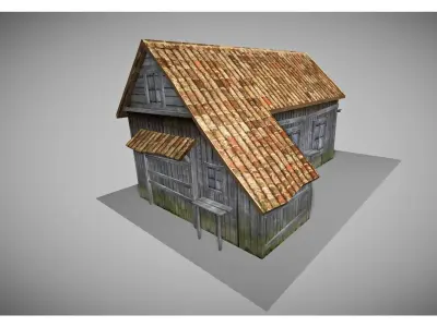 old house Low-poly 3D model