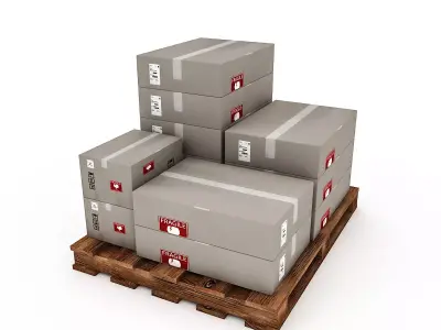 3D Warehouse Box Model 3 Low-poly 3D model