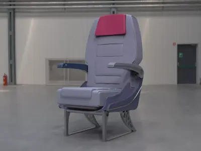  High Quality Airplane Premium Seating 3D Model With textures 3D model
