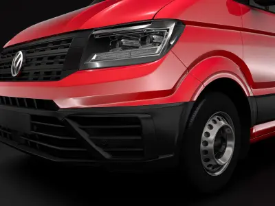 WV Crafter Chassis Double-Cab 2017 3D model