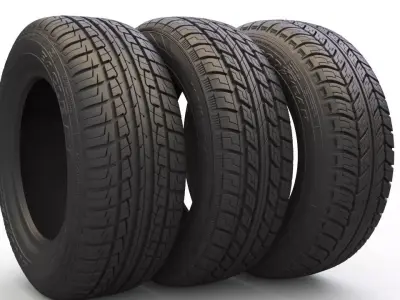  Tire pack and rim 3D model