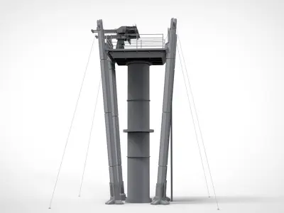 starship troopers tower 3D model