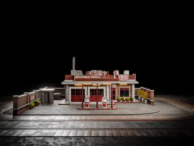 URBAN BUILDING OLD HORROR 11 Low-poly 3D model