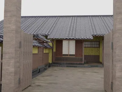 Actual Samurai house 18C in Japan 3D model