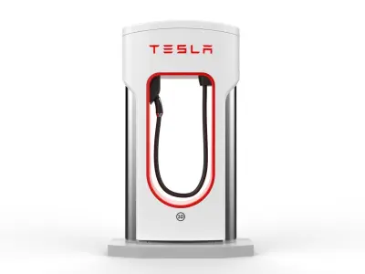 Tesla Electric Vehicle Charging Station 3D model