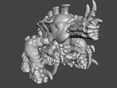 6MM SCALE SPACEBUGS CANNON MINIATURE MODEL SCIFI OR FANTASY GAME 3D print model
