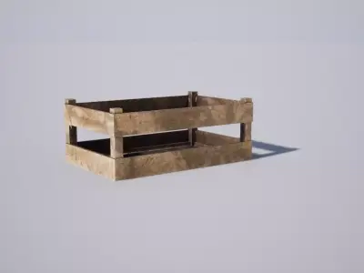 Military ammo crates Low-poly 3D model